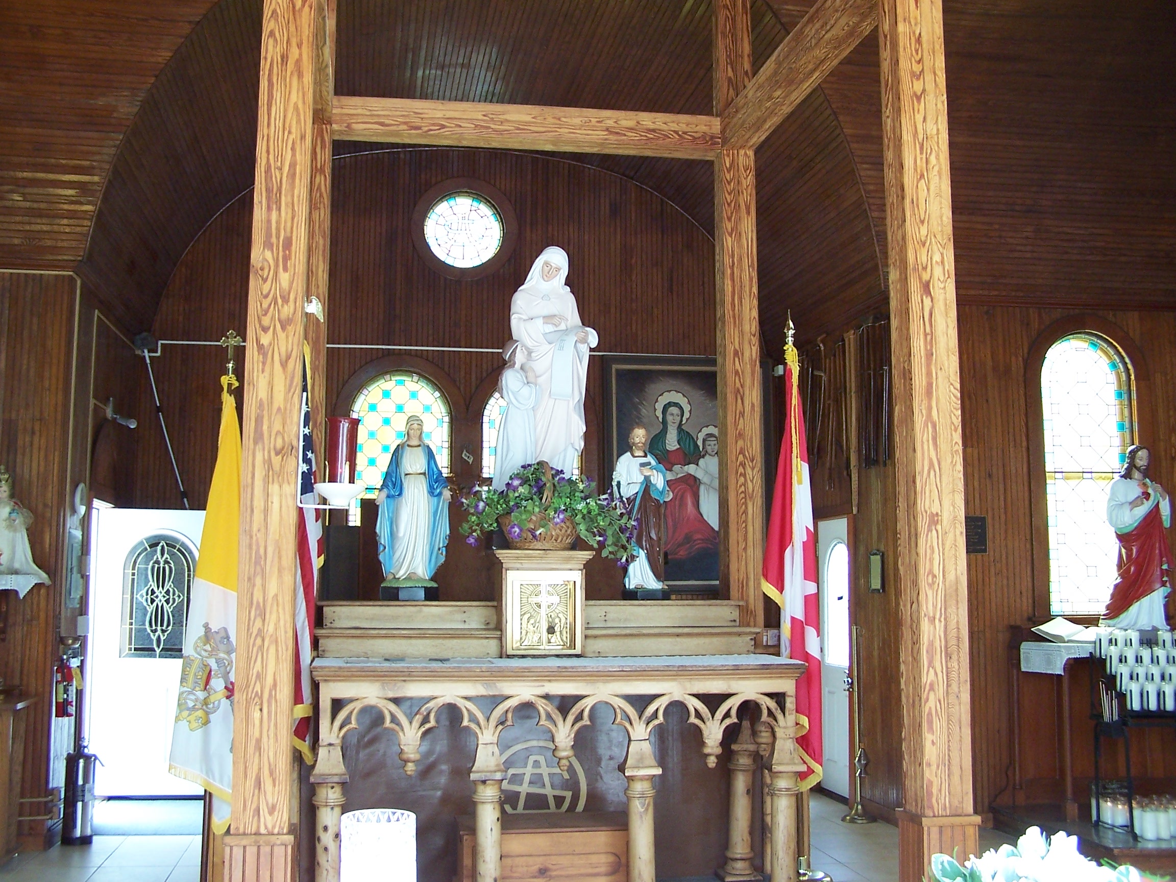 Saint Anne's Shrine is located on Isle LaMotte, a quiet island on Lake Champlain in Vermont. It was developed by the Society of Saint Edmund and has been maintained by them for 100 years..