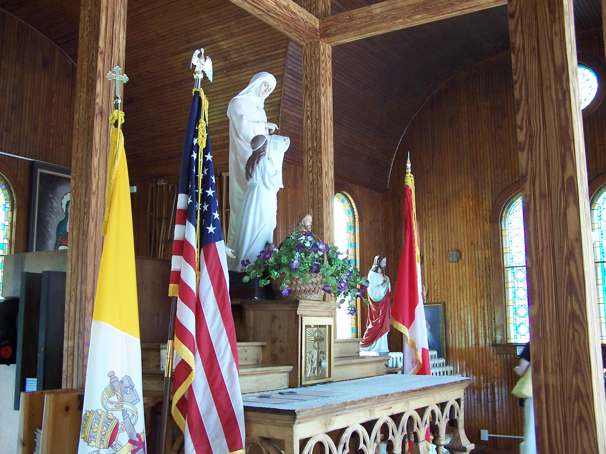 Saint Anne's Shrine is located on Isle LaMotte, a quiet island on Lake Champlain in Vermont. It was developed by the Society of Saint Edmund and has been maintained by them for 100 years..